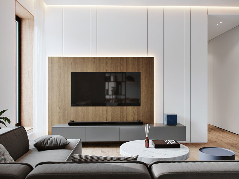 客廳電視背景墻裝修改造選哪些材料比較好？(圖1)